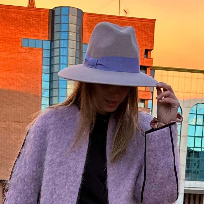 Eticlò - Hat Fedora Wool Lilla