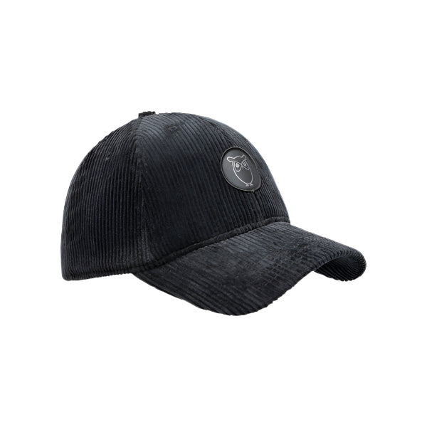 Knowledge Cotton Apparel - ハット 8 ウェールズ コーデュロイ ブラック ジェット