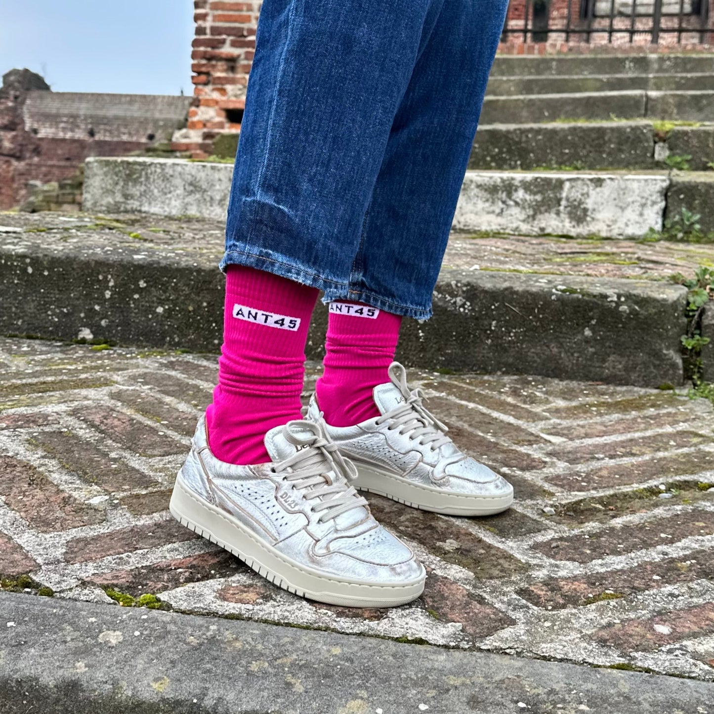 ANT45 - Socks Alicudi in cotton Fucsia