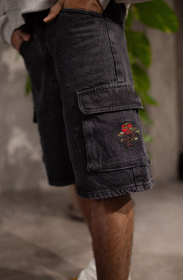 Kaotiko - Shorts Cargo Bonsai Denim Black