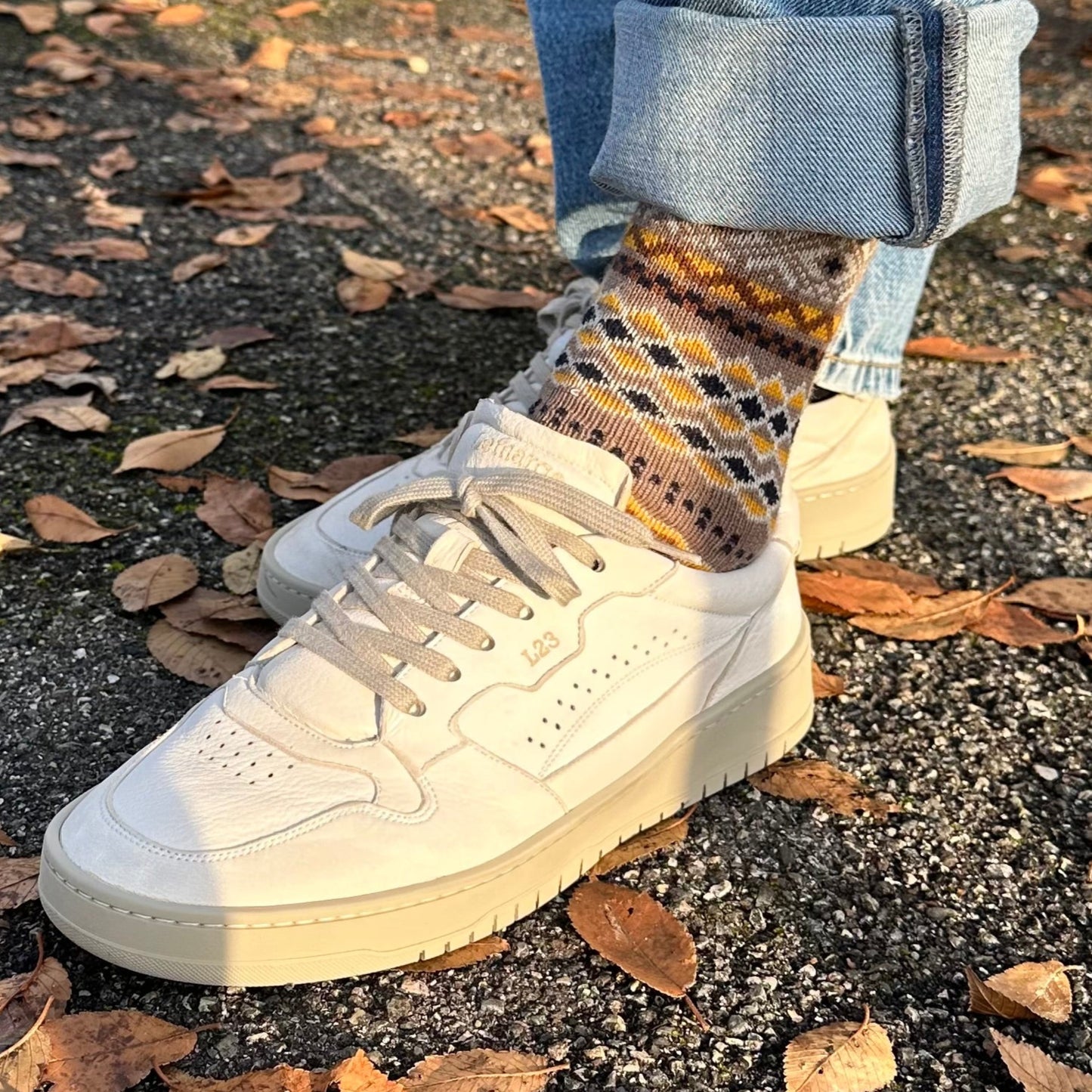 ANT45 - Socks Corvara Shorts in cotton Camel