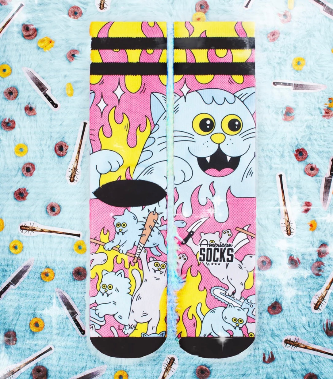 American Socks - Socks Killer Kitties Mid High