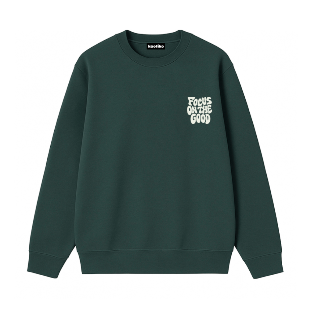 Kaotiko - Sweatshirt Crew Flying High Man Green