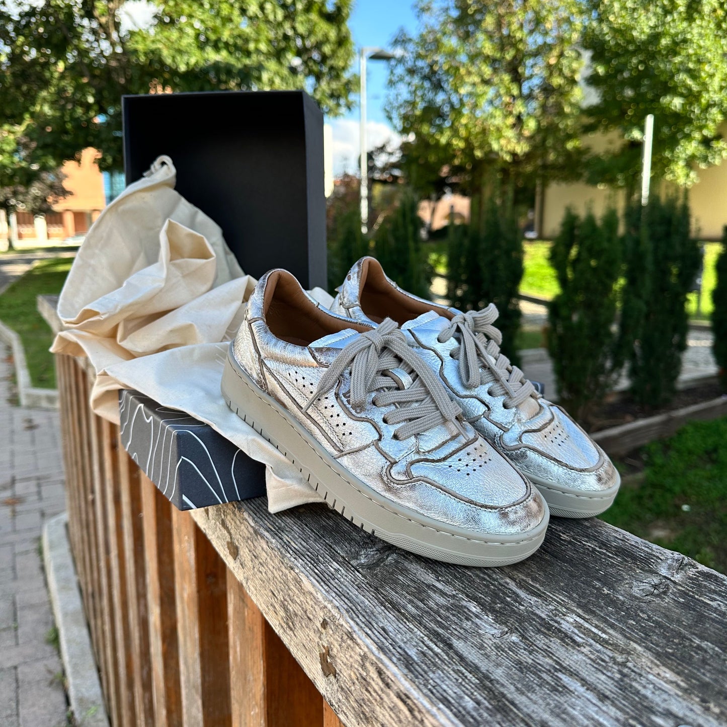 Lemargo - Sneaker L23 Laminato Argento
