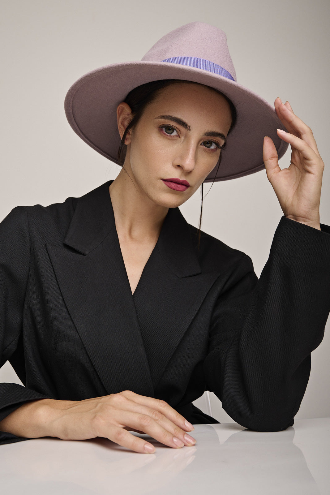 Eticlò - Hat Fedora Wool Lilla
