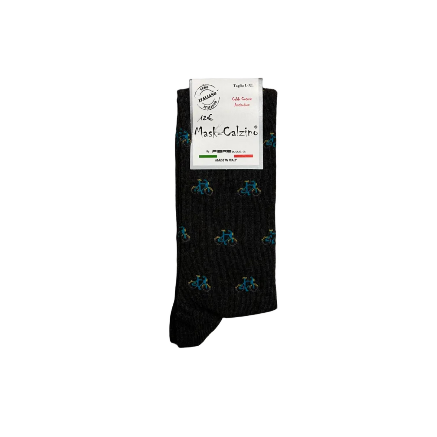 MaskCalzino - Long Sock Bicycles Grey