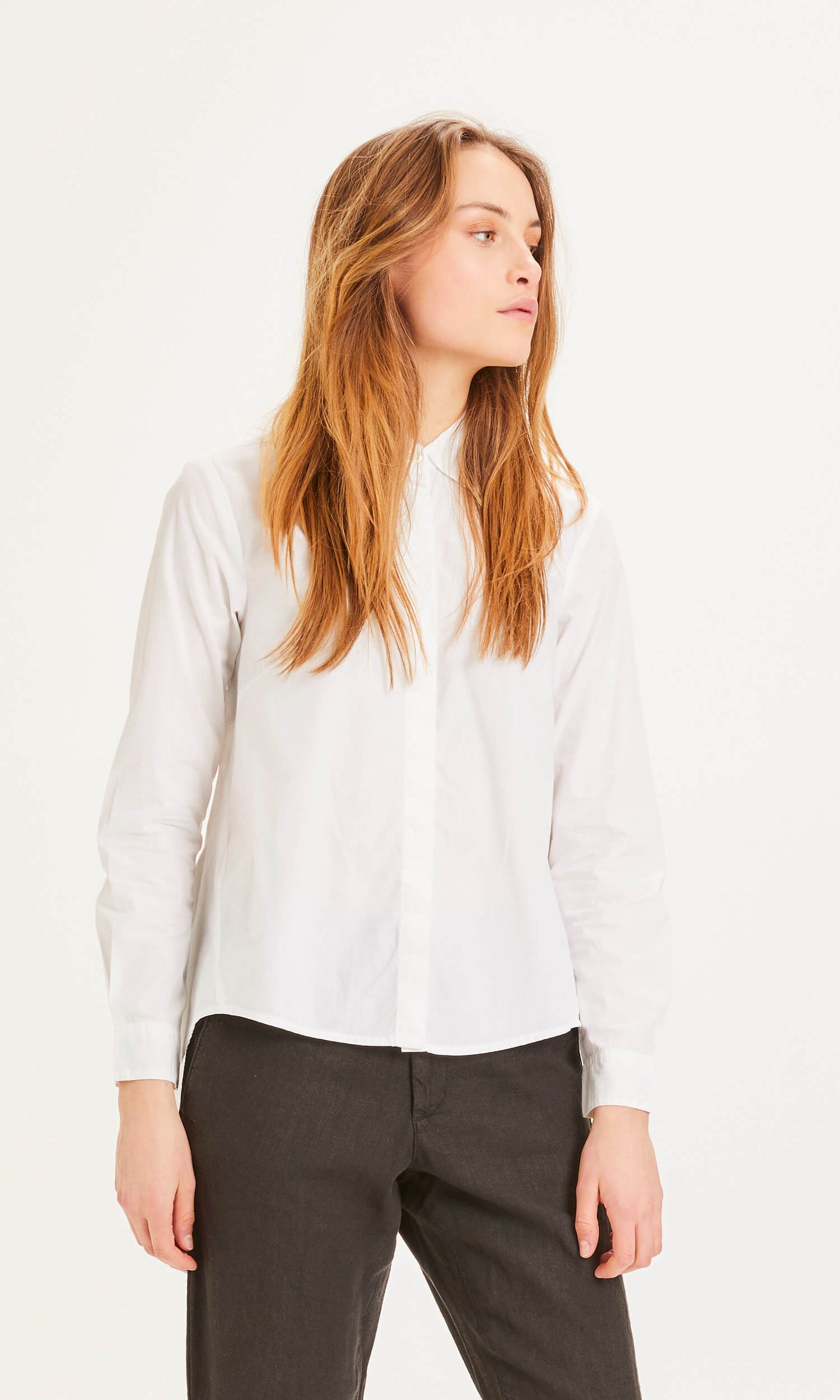 Knowledge Cotton Apparel - シャツ Jacinta A シェイプ ホワイト