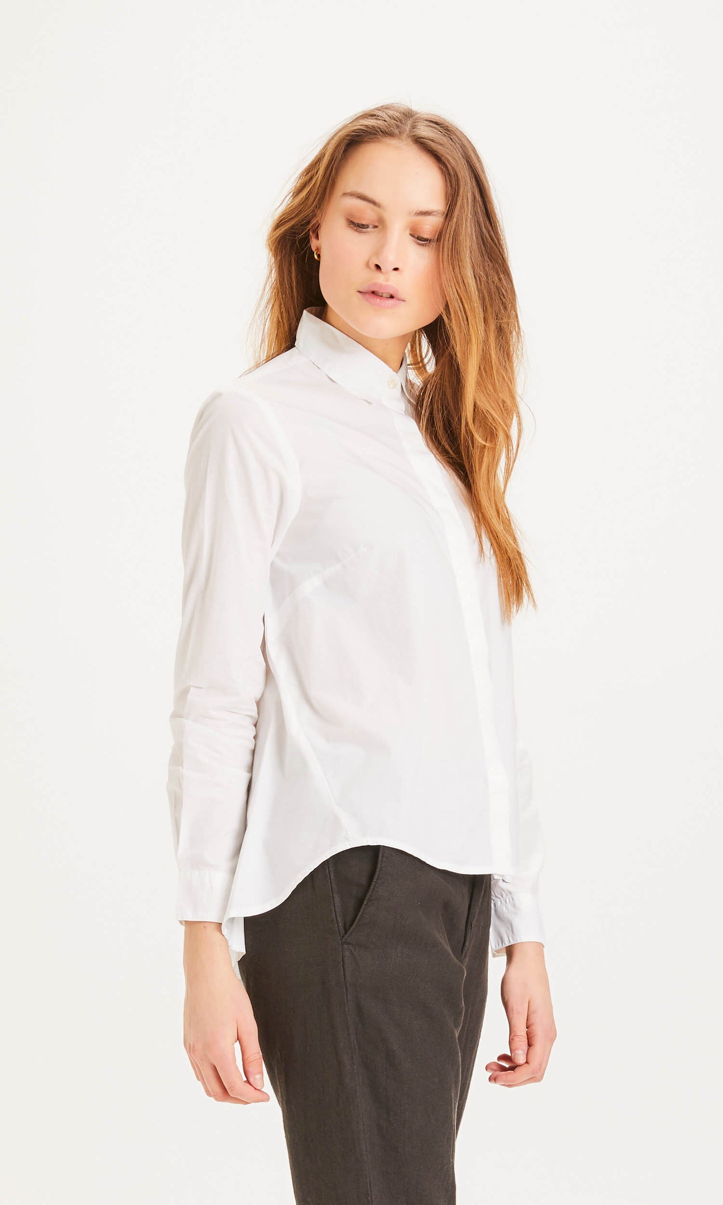 Knowledge Cotton Apparel - シャツ Jacinta A シェイプ ホワイト