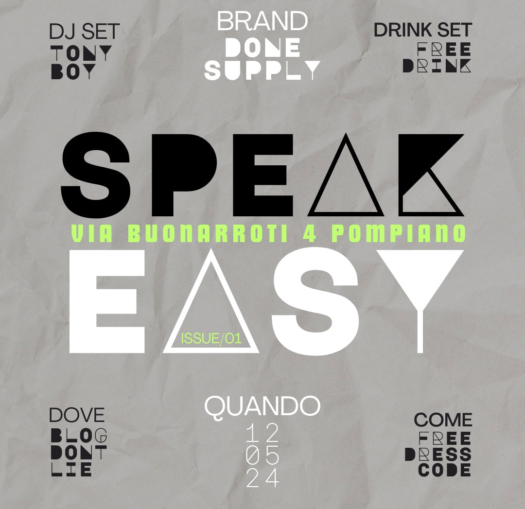 Speakeasy issue/01: 12.05.2024
