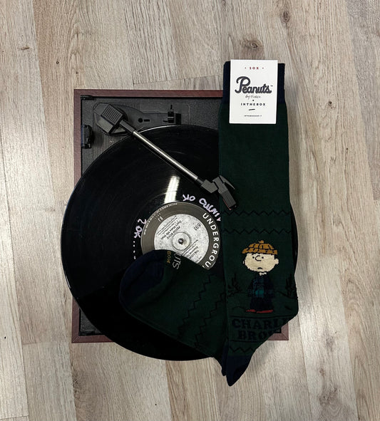 In The Box - Sock Long Charlie Brown Fantasy Dark Green