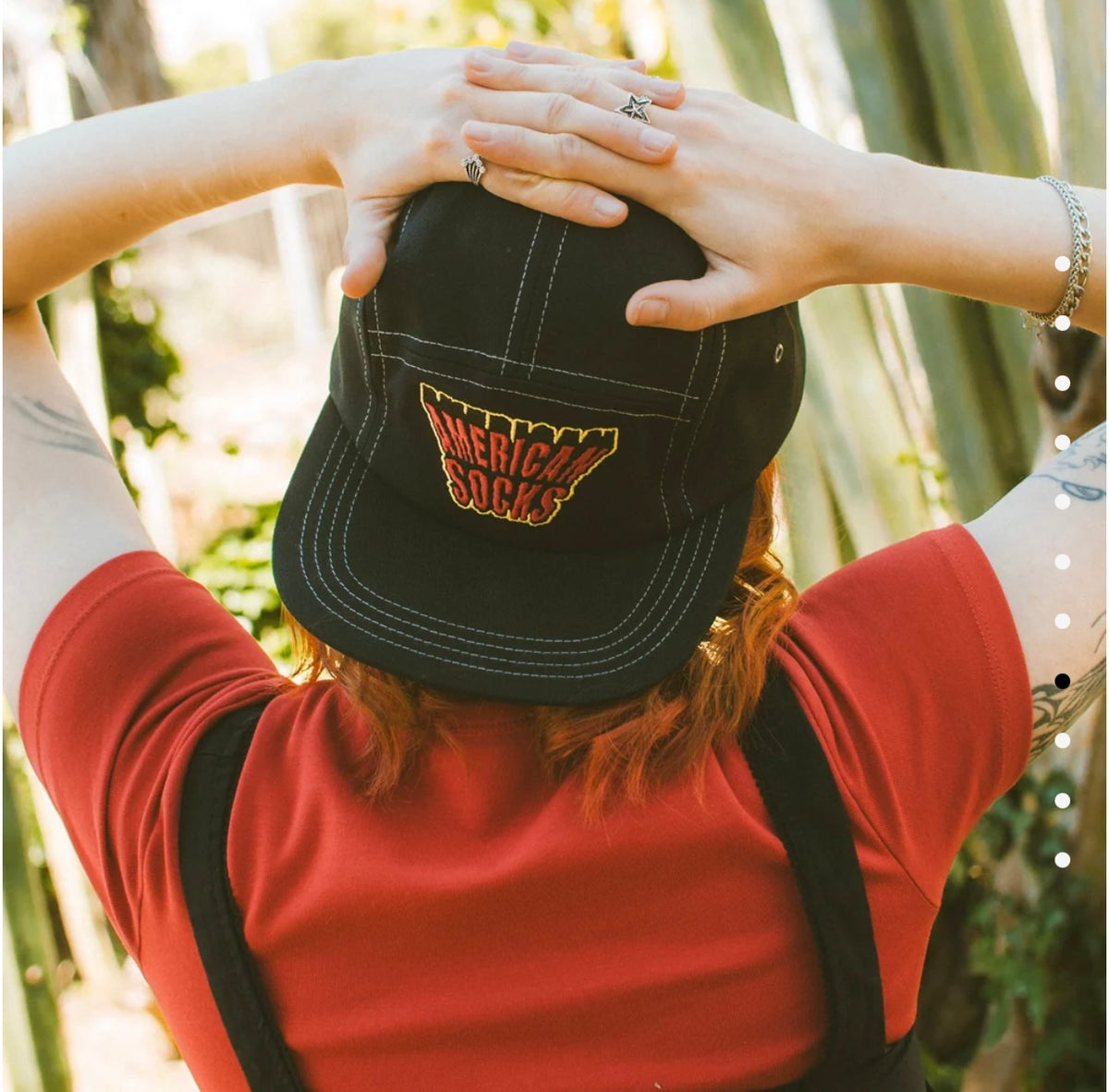 American Socks - Hat Creep Logo Black Red
