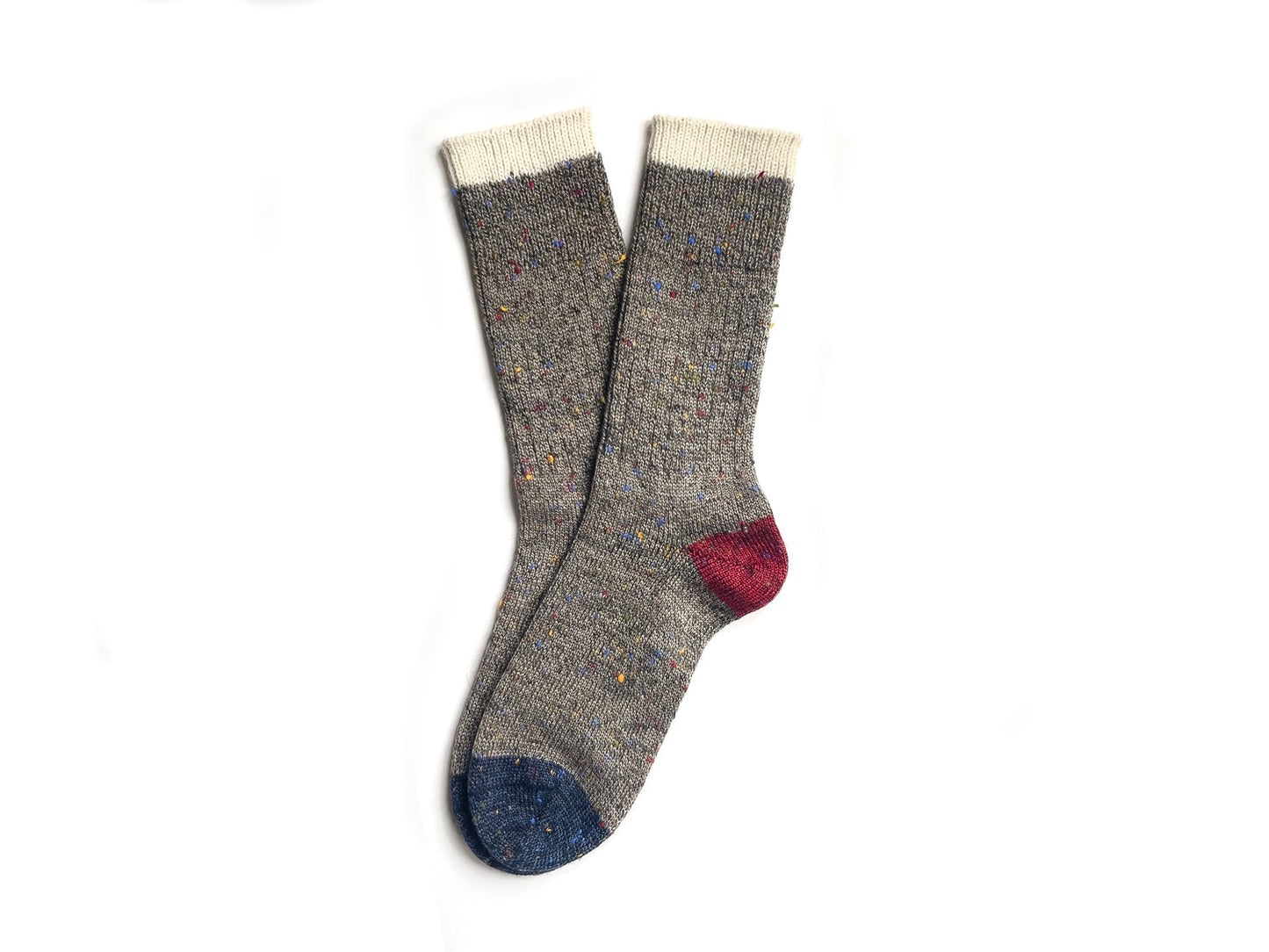 Patapaca - Sock Cosmic Moon Khaki Red Blue