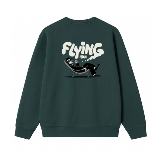 Kaotiko - Sweatshirt Crew Flying High Man Green