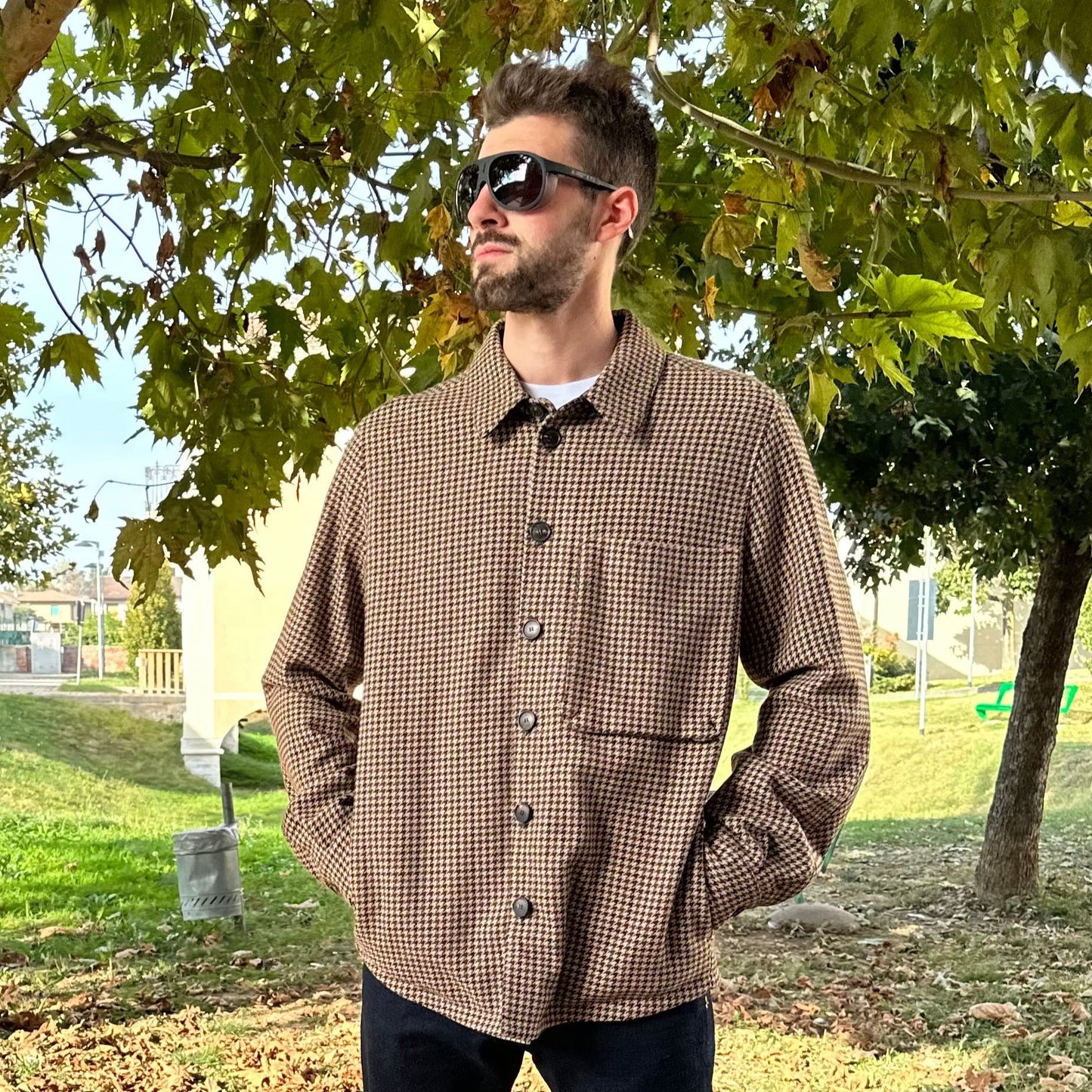 T-Coat - Jacket D T0 M Pied De Poule