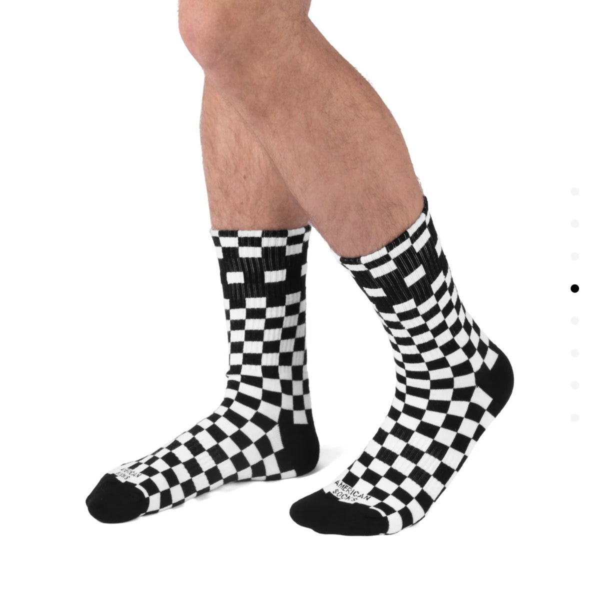 American Socks - Socks Checkerboard B/W Mid High
