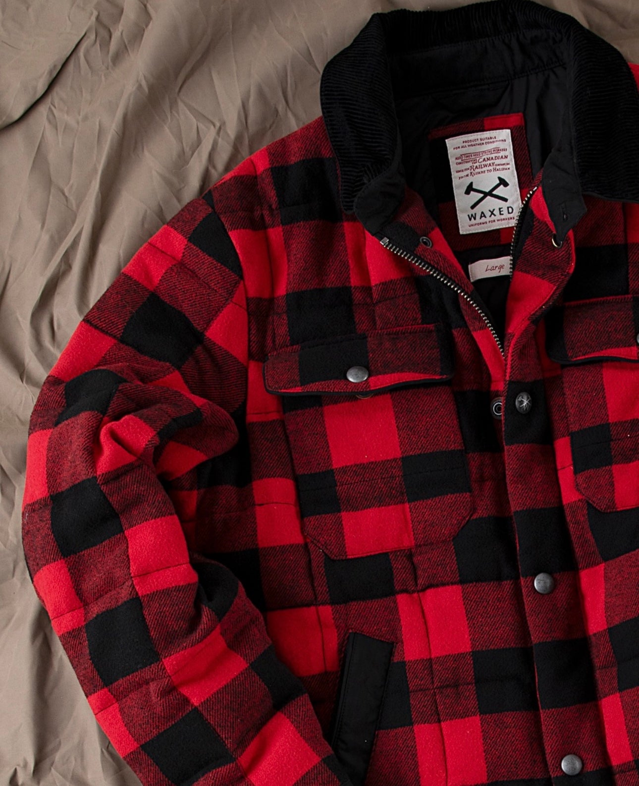 Waxed - Jacket GM Hali T Tartan Flannel Red Black