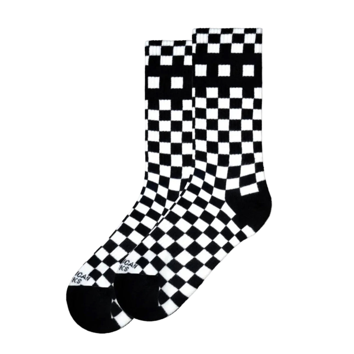 American Socks - Socks Checkerboard B/W Mid High