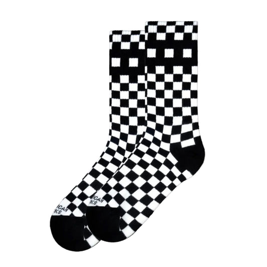 American Socks - Socks Checkerboard B/W Mid High