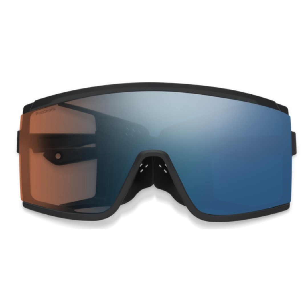 Smith Optics - Sunglasses Pursuit Matte Black + ChromePop Glacier Photochromic Copper Blue Mirror Lens