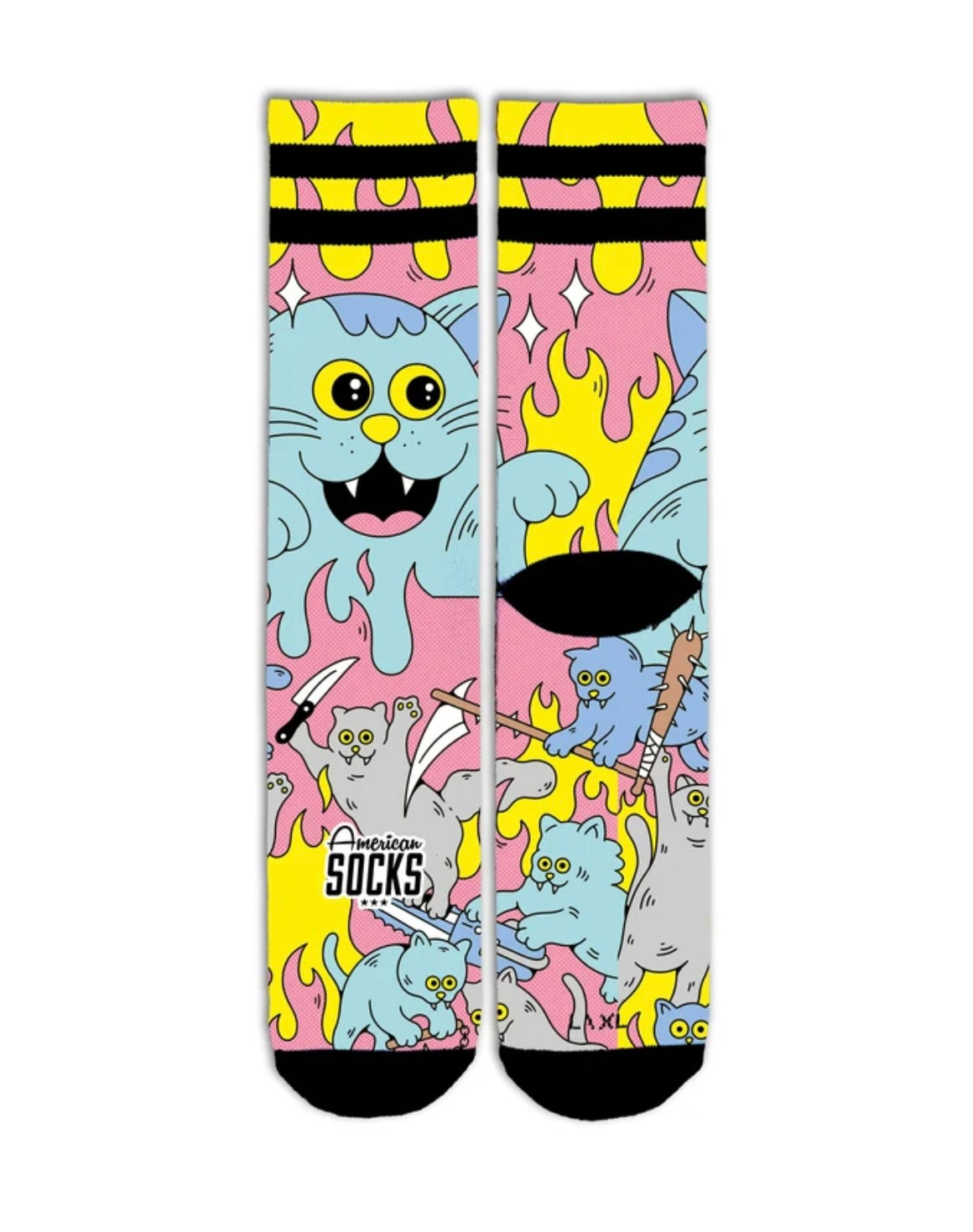 American Socks - Socks Killer Kitties Mid High