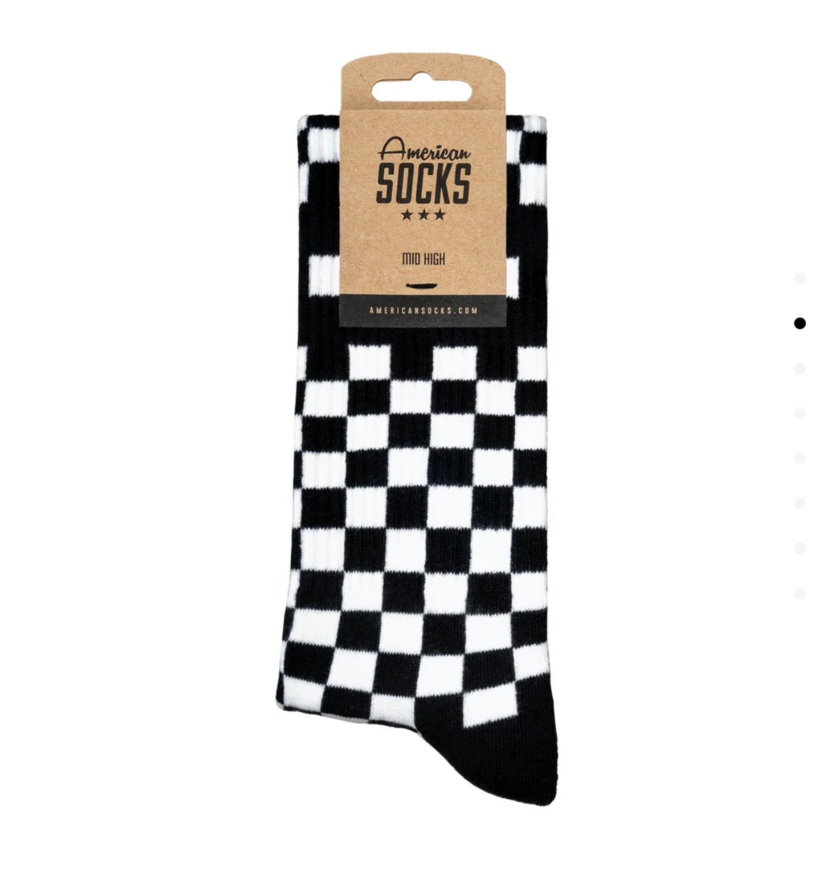 American Socks - Socks Checkerboard B/W Mid High