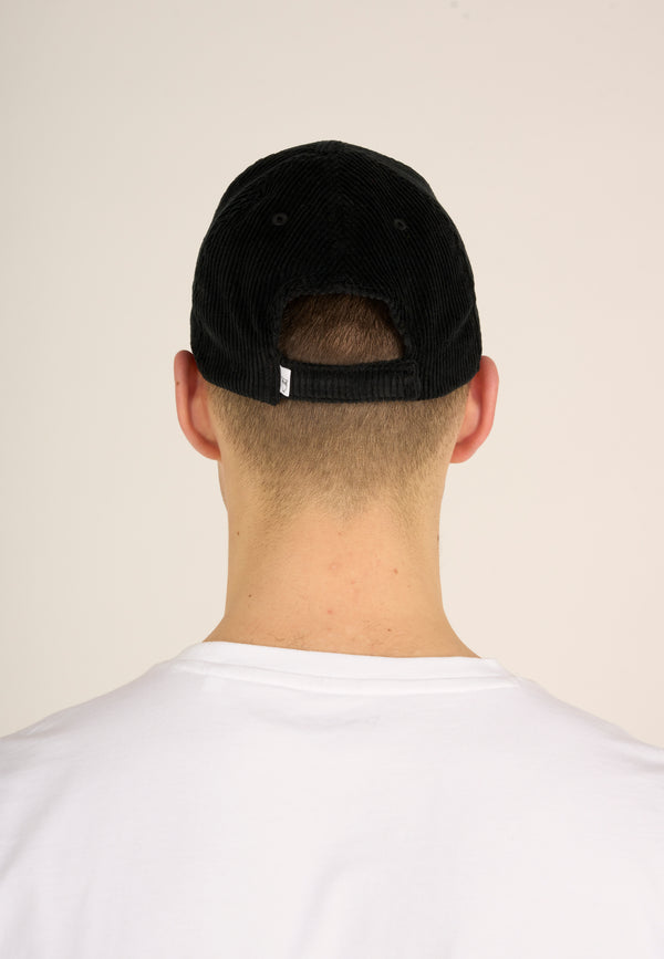 Knowledge Cotton Apparel - Hat 8 Wales Corduroy Black Jet