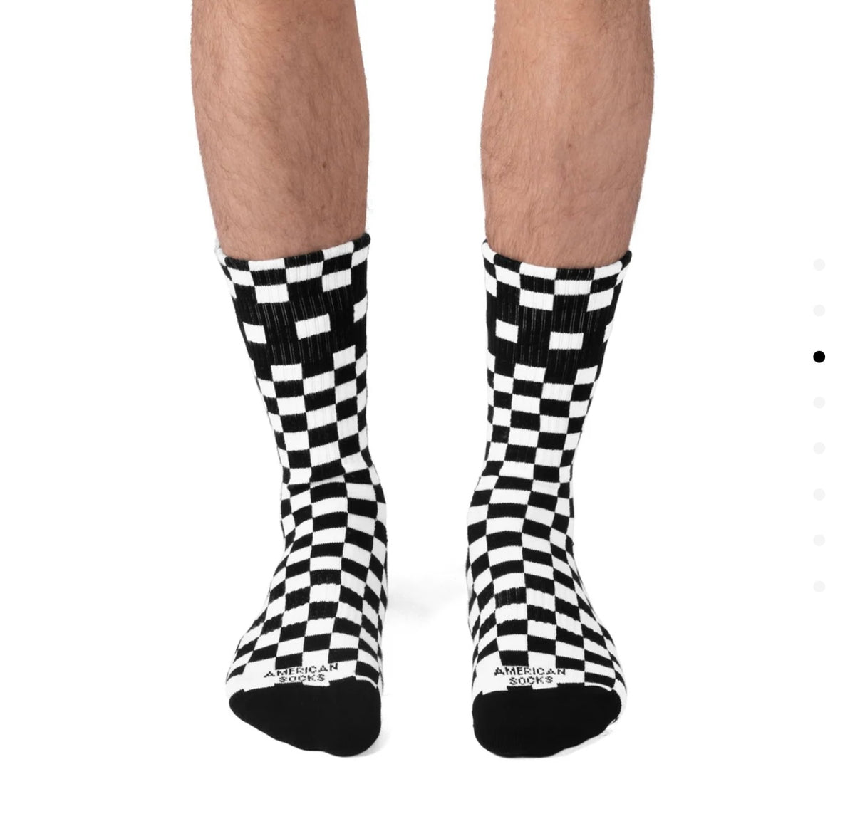 American Socks - Socks Checkerboard B/W Mid High