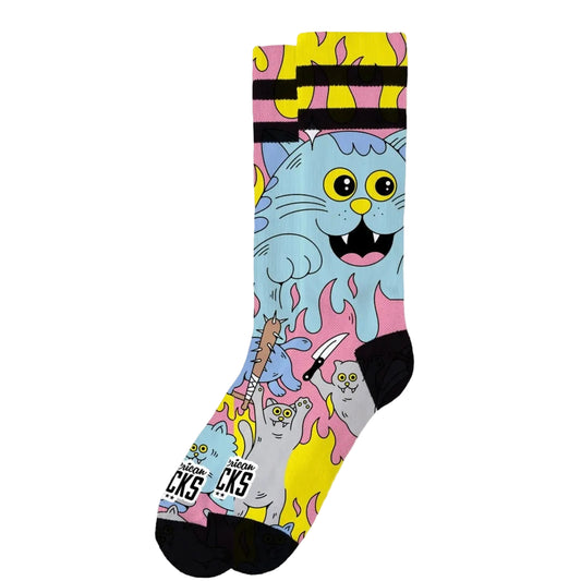 American Socks - Socks Killer Kitties Mid High