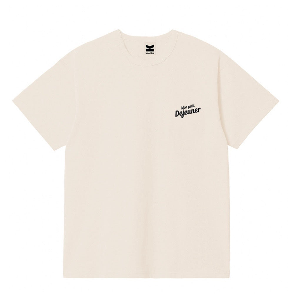 Kaotiko - T-shirt M/C Mont Petit Dejeuner Organic Cotton Ivory