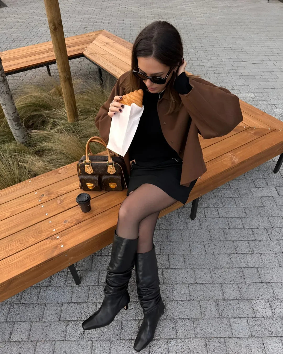 Alohas - Boots Kalila with Heels in Black Leather