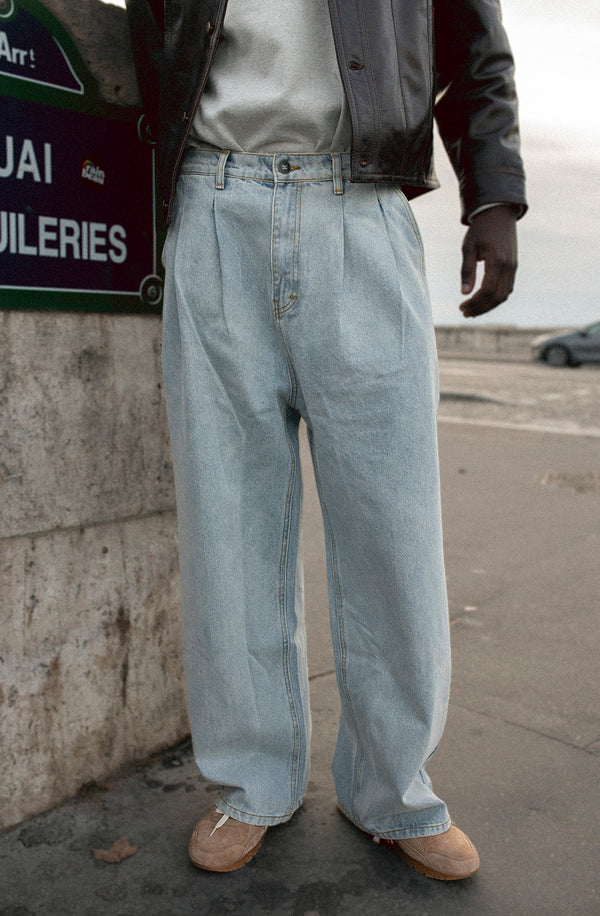 Kaotiko - Jeans Coffee Club Denim Acid Wide Leg