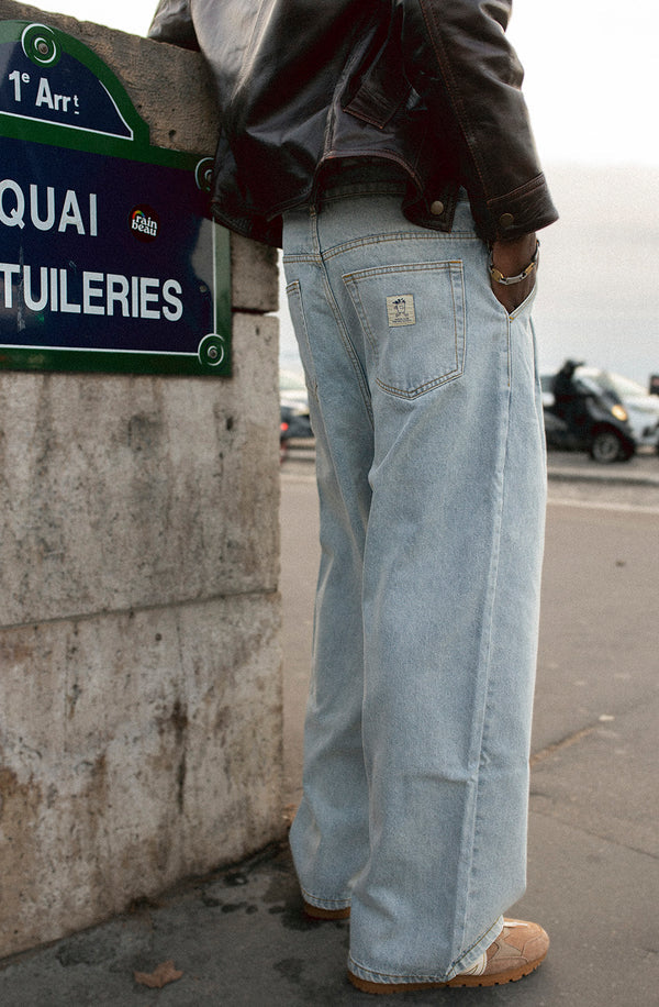 Kaotiko - Jeans Coffee Club Denim Acid Wide Leg