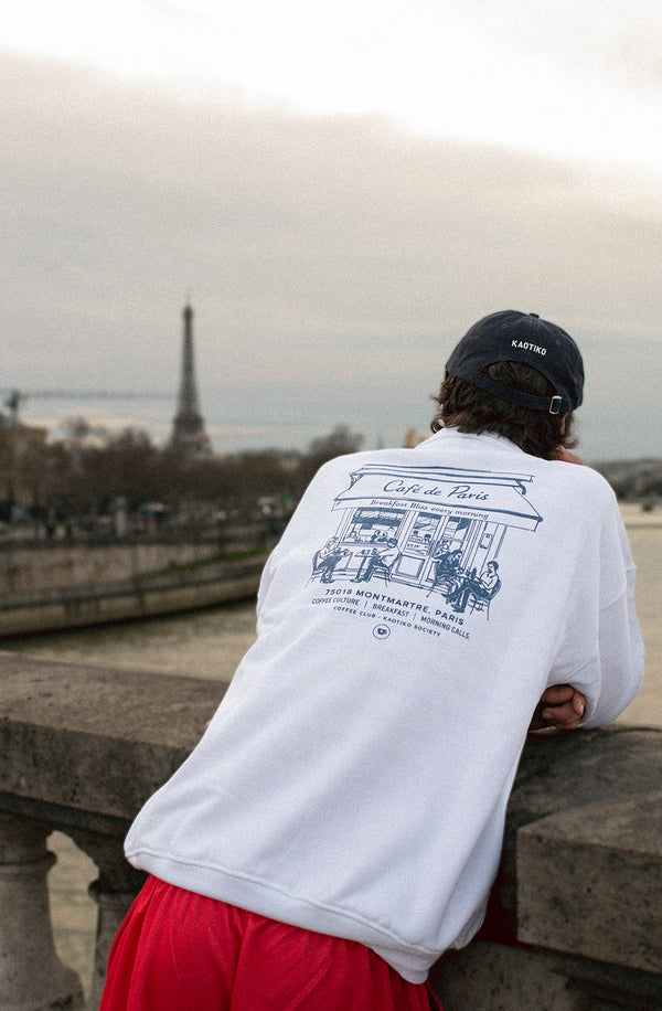 Kaotiko - Sweatshirt Polo Morning Calls Organic Cotton White