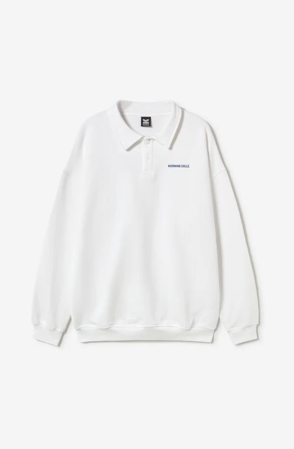 Kaotiko - Sweatshirt Polo Morning Calls Organic Cotton White