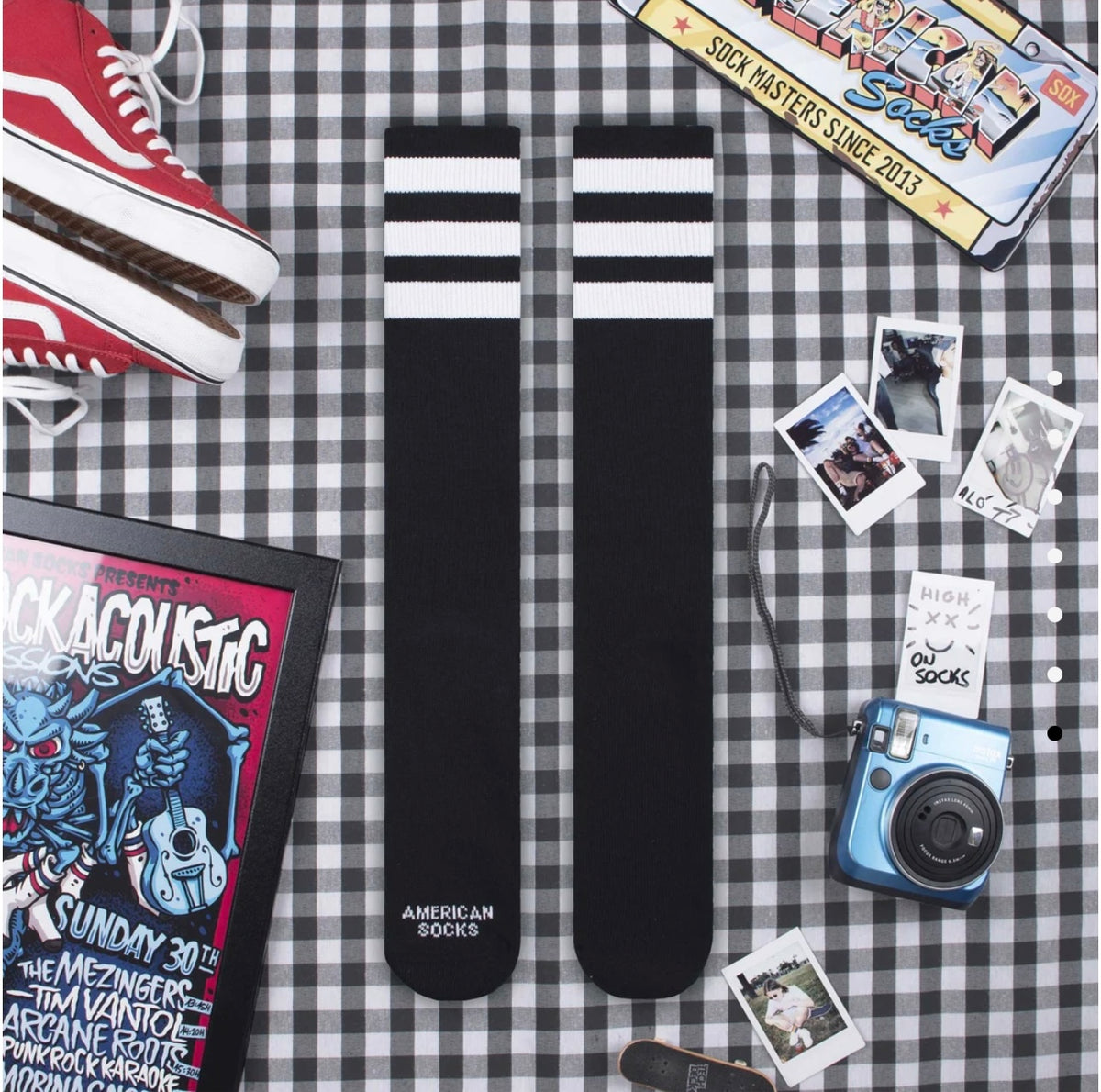 American Socks - Socks Black in Black Knee High