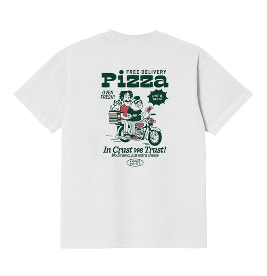 Kaotiko - T-shirt M/C In Crust We Trust Organic Cotton White