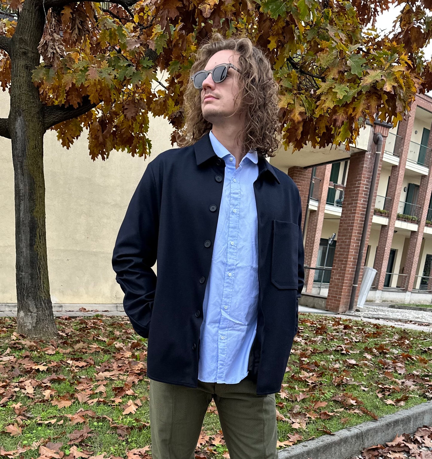 T-Coat - Shirt Jacket T11 Flanel Blu