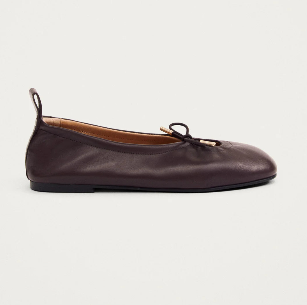 Alohas - Ballet Flats Rosalind Brown Leather