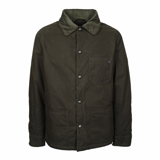 Dark green jacket on a white background
