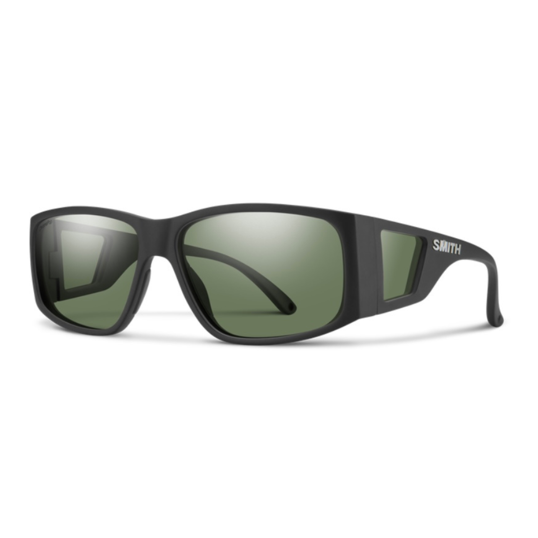 Smith Optics - Sunglasses Monroe Peak Matte Black ChromePop Polarized Gray Green