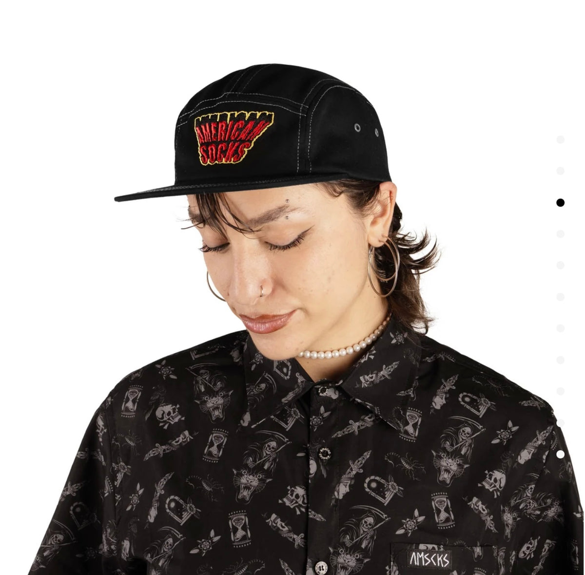 American Socks - Hat Creep Logo Black Red