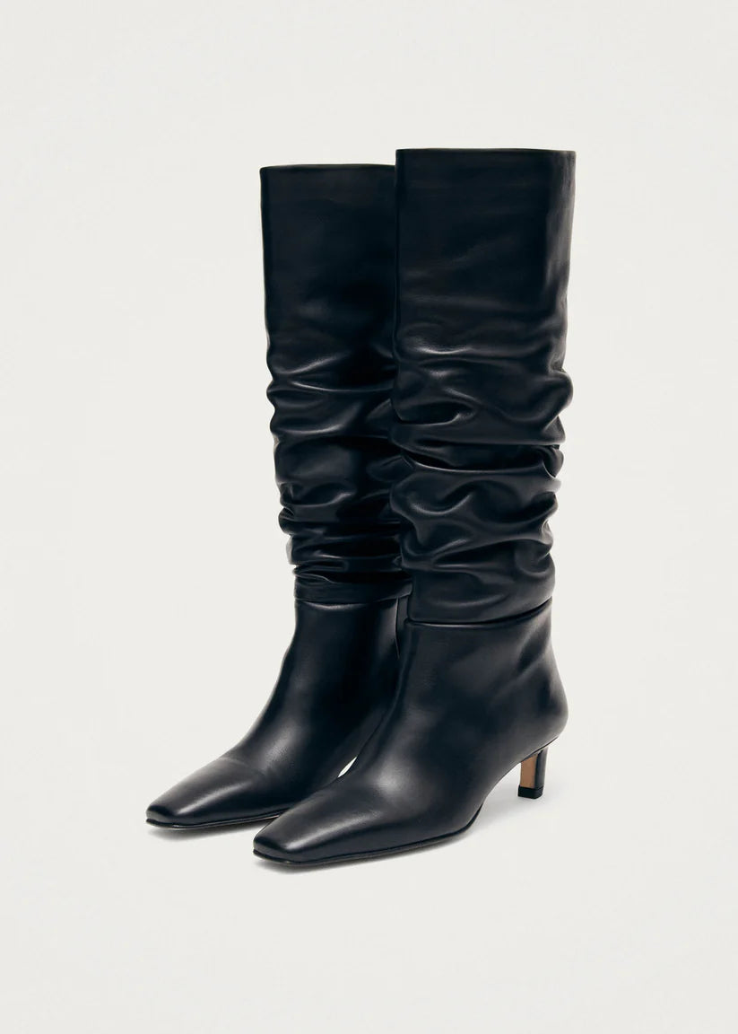 Alohas - Boots Kalila with Heels in Black Leather