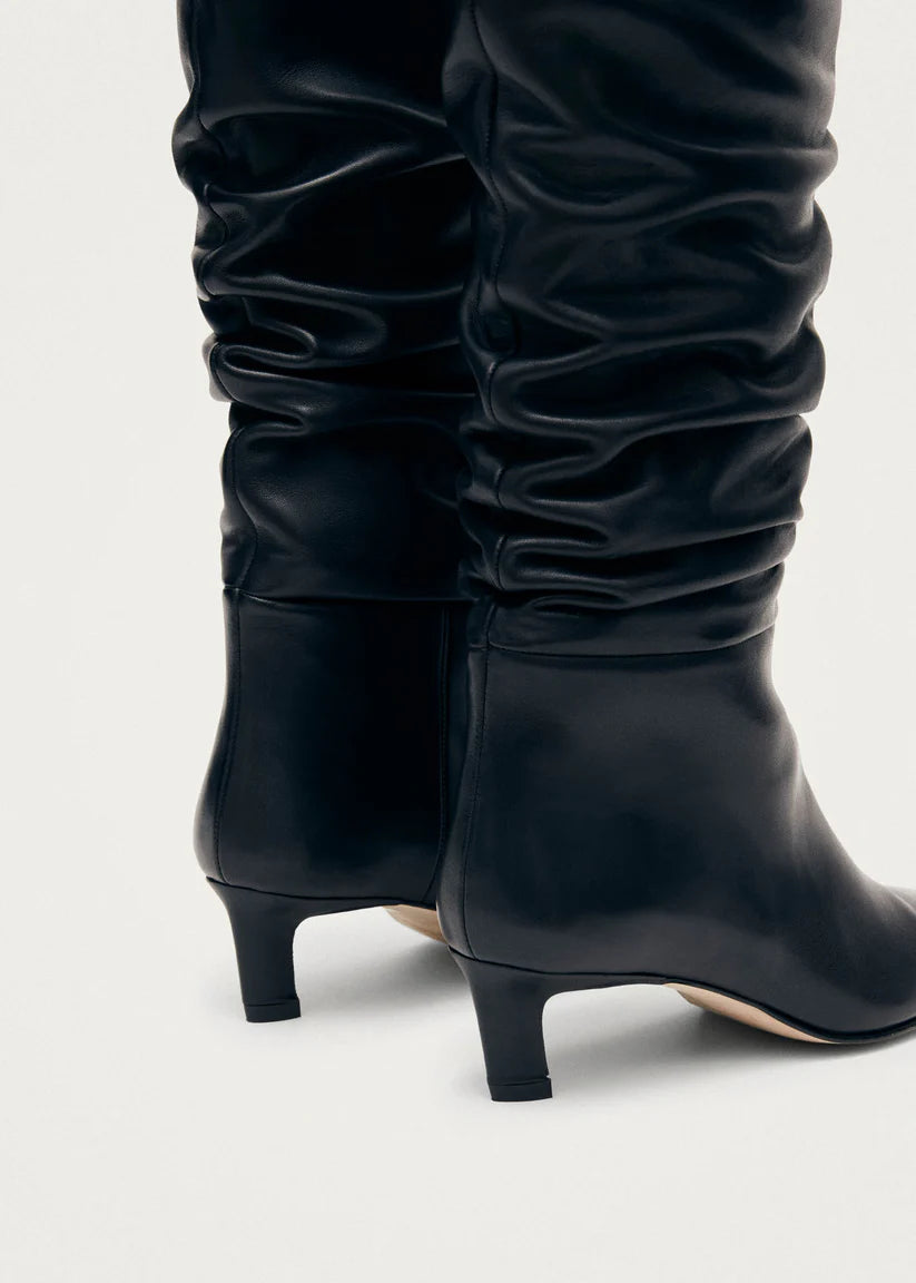 Alohas - Boots Kalila with Heels in Black Leather