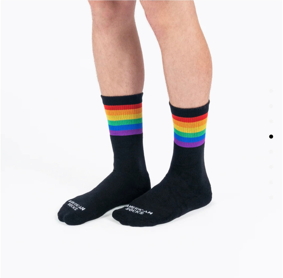 American Socks - Socks Rainbow Pride Black Mid High