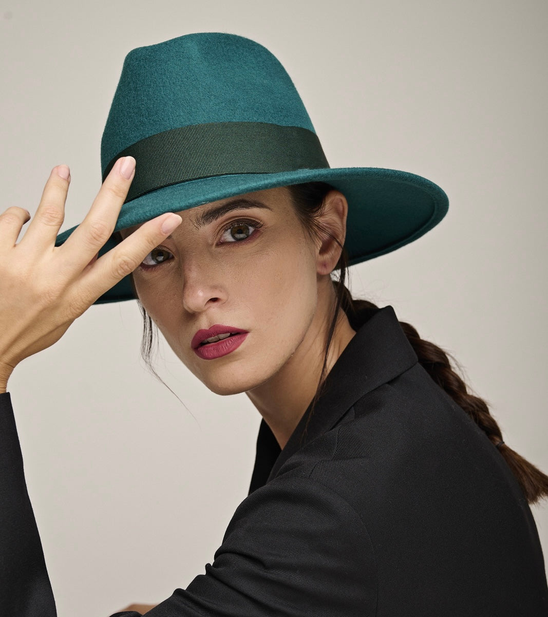 Eticlò - Hat Fedora Wool Emerald