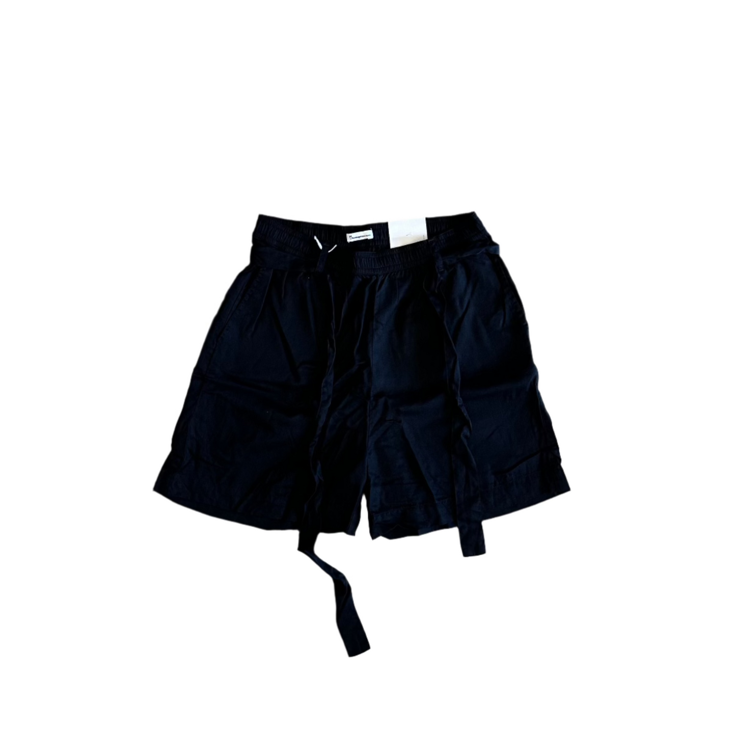 Knowledge Cotton Apparel - ショート チューリップ ペーパー バッグ テンセル ジェット ブラック