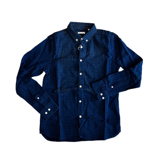 Knowledge Cotton Apparel - Shirt Double Layer Checked Custom Fit