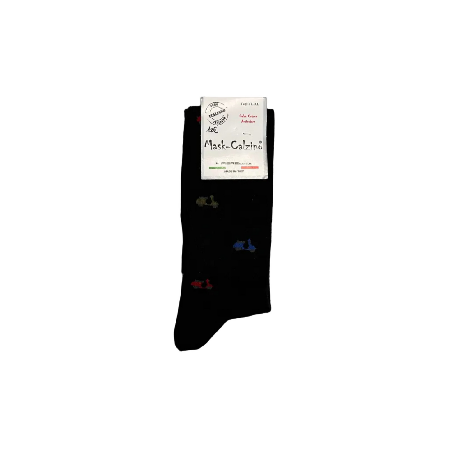 MaskCalzino - Long Sock Vespa Scooter Black
