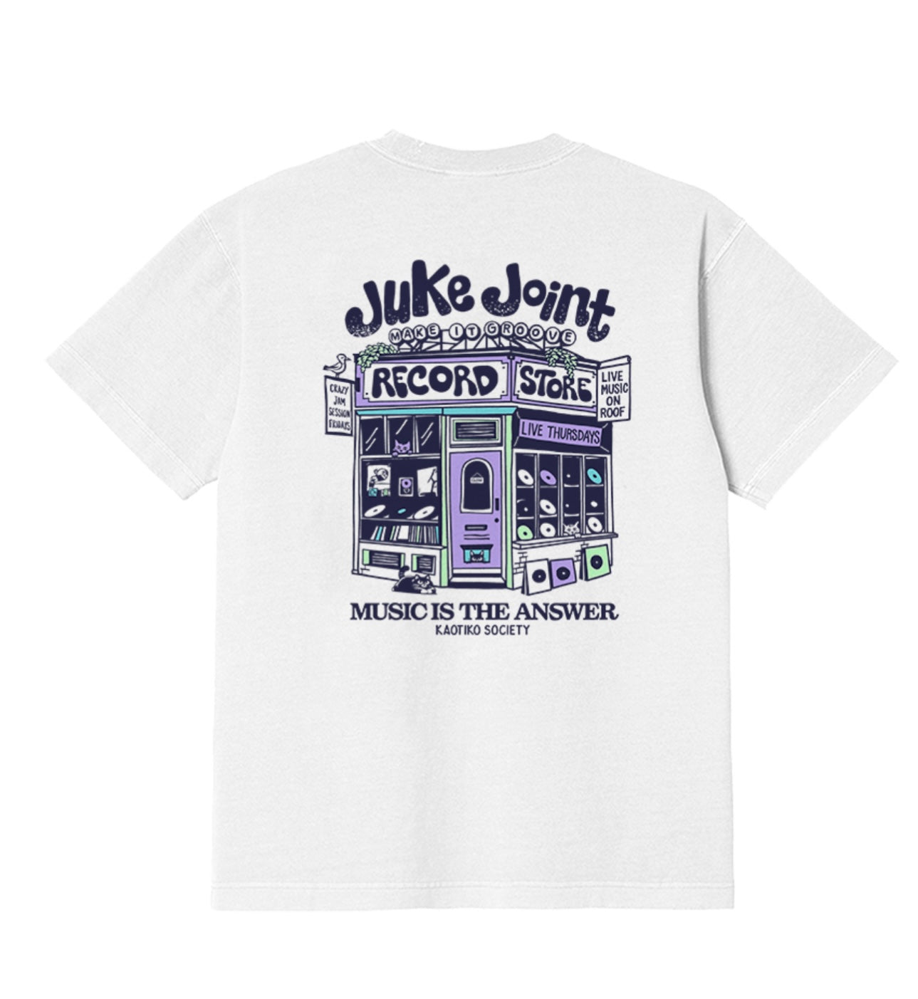 Kaotiko - T-shirt M/C Juke Joint Organic Cotton White