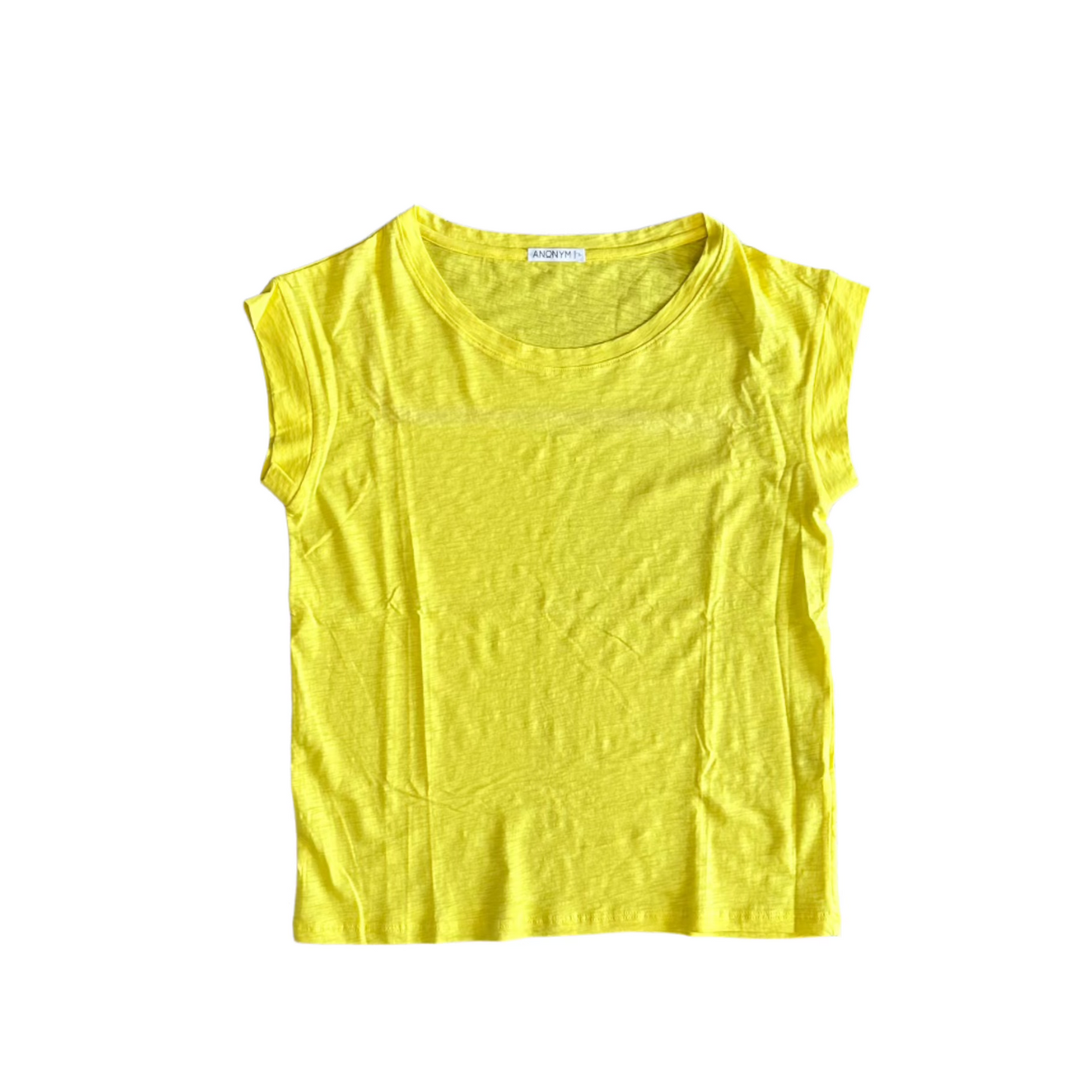 Anonym - T-shirt Noelia 100% Cotone PIMA Peruviano Yellow